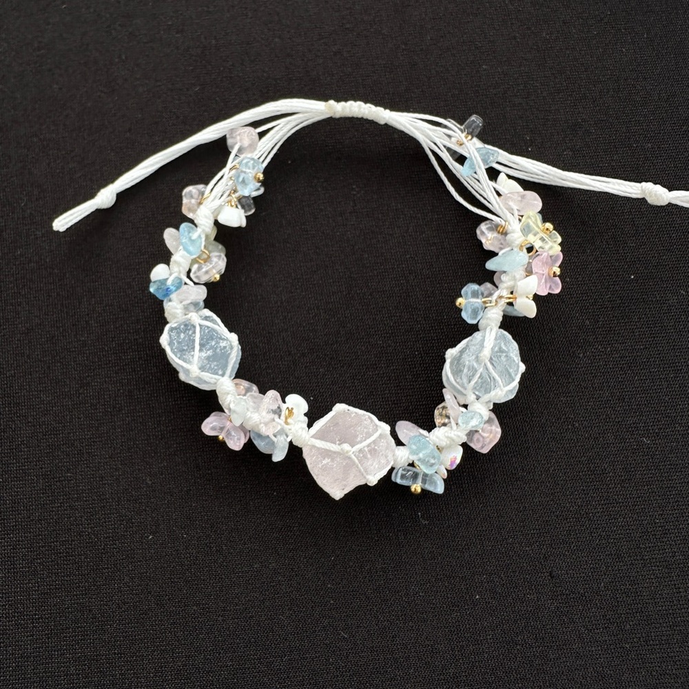 Handmade Crystal Cord Bracelet | 5–9 Inch Spiritual Healing Jewelry